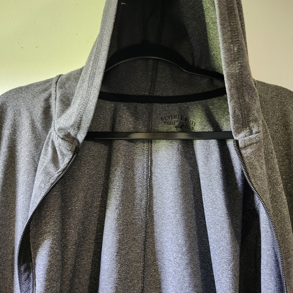 Beverly Hills Polo Club Gray Zip Up Sweater - Picture 4 of 7